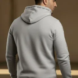 rohit mart Men Full Sleeve Printed Hooded Sweatshirt image 4