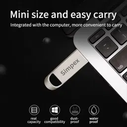 Simpex 128GB USB 3.0 FLASH DRIVE High Speed Read & Write 128 GB Pen Drive Compatible with Audio Player, Desktop Computer, Laptop, Television USB 3.0 Metal Case image 3