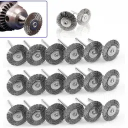 20Pcs 22mm Steel Wire Wheel Brushes for Metal Rust Removal Polishing Brush Steel Cutting Rotary Brush for Mini Drill Rotary Tool 20Pcs 22mm Steel Wire Wheel Brushe Rotary Bit Set-image-15