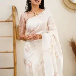 kivera Self Design, Woven Kanjivaram Pure Silk Saree image 4