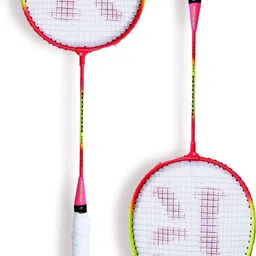 knk Multicolor Pack Of 2 Piece Badminton With 1 Piece Cover And 6 Piece Plastic Shuttles Badminton Kit image 2