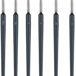 ikis Painting Brushes Set, Professional Wolf Fine Tip,Paint Brush Set with Nylon Hair Detail Detailing Painting Drawing (6PC)-picture-24