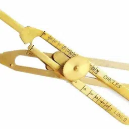 uei PROPORTIONAL DIVIDER 6 INCH LONG DRAFTING COMPASS FULL BRASS Height Gauge image 3