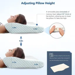aesgop Memory Foam Orthopaedic Pillow Pack of 1 Solid 01 image 3