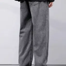 flaring Men Regular Mid Rise Grey Jeans image 2