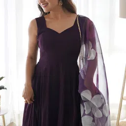 ntd Georgette Stitched Anarkali Gown image 2