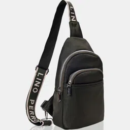 lino perros Green Men & Women Sling Bag Women's Olive Cross Body image 4