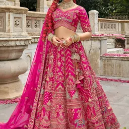 shree nath sadi centre Embroidered Semi Stitched Lehenga Choli image 3