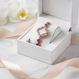 sparkplug Girls Bracelet Purple diamond crystal analog wrist watch pack of 01 Analog Watch - For Girls WCRYSTAL015F-picture-43