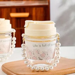 k2j MOTI MUG TUMBLER COFFEE MUG Double Drink Straw and Lids Glass Tumbler-picture-22