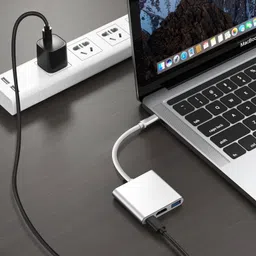 BALRAMA 3 in 1 Multiport USB C Adapter Hub USB-C Port to HDMI + USB C PD Port + USB 3.0 Combo Set image 3