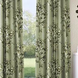 fashion string 274 cm (9 ft) Polyester Semi Transparent Long Door Curtain Single Curtain image 1
