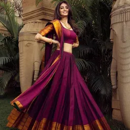 shree creation Solid, Self Design Semi Stitched Lehenga Choli-picture-23