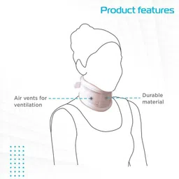 jetflon Cervical Collar -Adjustable Hard Collar | Support for Neck & Spine (Small) Neck Support image 3
