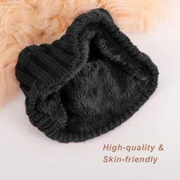 alexvyan Black Lining Design Woolen Winter Head Warmer Headbands for Women Wool Ear Muff image 5