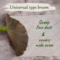 krv Grade-A No dust floor burma broom, grass jadhu and Handmade broom Grass Dry Broom image 3