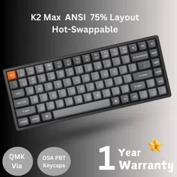 Keychron K2 Max QMK Wireless Mechanical Keyboard, Fully Assembled, RGB Backlight Aluminum Bluetooth Standard Multi-device Keyboard Compatible with Desktop, Laptop, Mac image 3