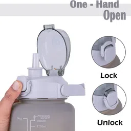 swastik enterprise 310Ml,1000Ml,2085Ml |Motivational Water Bottle Set With Time Markers Water Lines 2085 ml Water Bottles image 4