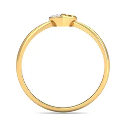 KUBERBOX Bennie Heart 18KT Gold Diamond-Studded Finger Ring-1.58gm image 4