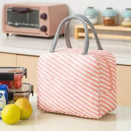 trendegic Travel Insulate Tiffin Hand Lunch Bag with Aluminum Foil Inner Cover Reusable Waterproof Lunch Bag-picture-45