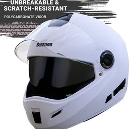 steelbird Rox Cyborg ISI Certified Full Face for Men & Women with Inner Sun Shield Motorbike Helmet image 4