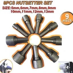 uptodatetools Socket Nut Setters Driver Bits Nutsetter Set Hex Shank Fits Quick Chucks Bits Extension and Bit Driver Hand Tools-picture-16