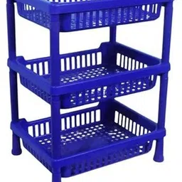 mapperz Small Multiuse Plastic Storage Rack Organizer Plastic Kitchen Trolley-picture-25
