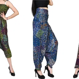 fusfus Printed Rayon, Cotton Women Harem Pants-picture-13