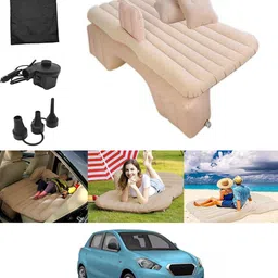 abjd Beige Inflatable Car Inflatable Travel Bed/Two Pillows/Pump and Repair Kit-119 Multifunctional Car Inflatable Bed Mattress For(Car Travel,Camping,Swimming) Car Inflatable Bed-picture-27