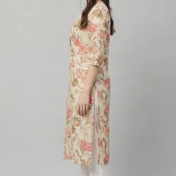 manahil fashion Women Cotton Blend Kurti Pant Set image 3