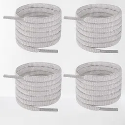 zeepzone Light Grey Ovall Shoe lacess Half Round 1/4 Athletic Shoe Laces Shoe Lace-picture-32