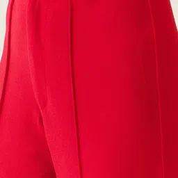 aayu Women Regular Fit Red Lycra Blend Trousers image 4