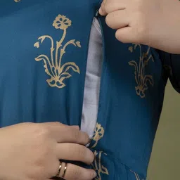 zyla Women Gown Light Blue Maxi/Full Length Dress image 3