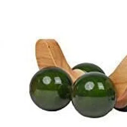 babytolife Pull-Along Wooden Channapatna Turtle/Tortoise Toy with Rotating Ball image 2