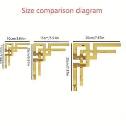 american-elm Acrylic Golden Diagonal Mirror Wall Stickers – Shatterproof Self-Adhesive Bathroom Mirror image 5