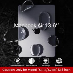 Zomei Transparent Case MacBook Air M2 2022 13 inch Cover with Vent Plastic Laptop Decal 13 image 2