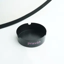 pravah Pravāh Premium Metal Ashtray Combo (Set of 2) | Matte Black Finish Black Iron Ashtray image 3