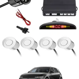 zplus Car Parking Sensors - Set of 4 with Reverse Parking Camera (White)-157 Safety of Passengers/Car One Alarm Kit-2030 Parking Sensor-picture-23