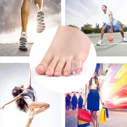 alexvyan 1 Pair Toe Divider Seperator Bunion Pads Gel Spreader Correct Crooked Toes Finger Support image 2