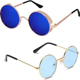 sunwear UV Protection, Polarized, Gradient, Mirrored Round Sunglasses (55)-picture-10