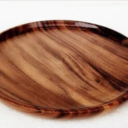 ruby perl Beautiful wooden handmade dinner plate(Brown) Dinner Plate image 2