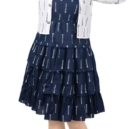 nm dresses Women A-line Dark Blue, White Above Knee/Mid Thigh Length Dress-picture-13