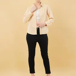 swaggish Women Regular Fit Striped Spread Collar Casual Shirt image 5