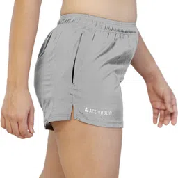 activebug Solid Women Grey Running Shorts image 3