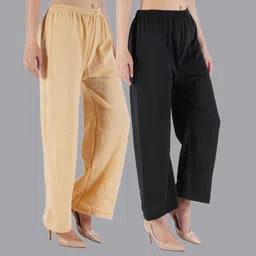 crown king garments Pack of 2 Women Relaxed Multicolor Wool Trousers-picture-15