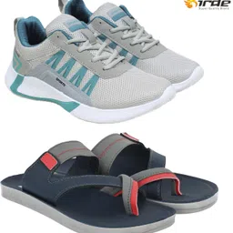 Birde Stylish Combo Pack of 2 Lightweight Gym, Running Shoes With Sandals Walking Shoes For Men-image-31