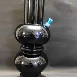 mftonline MFT ONLINE 12 INCH ACRYLIC METALIC BLACK DOUBLE BALL GOLDEN WATER BONG Beer Bong Funnel-picture-11