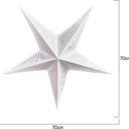 jaicem WHITE LEAF LIGHT((LED) STAR Hanging Star Pack of 1 image 2