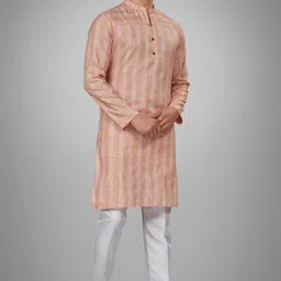 jugg jugg jeeyo Men Self Design Cotton Blend Straight Kurta image 2