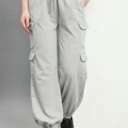 miskis Women Solid Grey Track Pants-picture-10